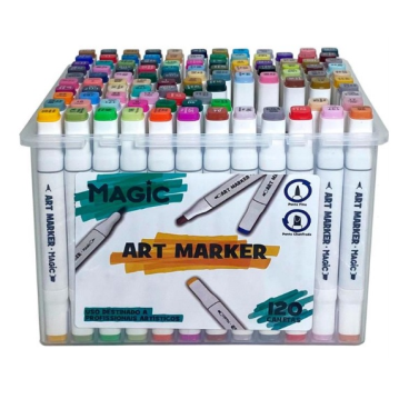 Estojo Marcador c/120 Art Marker 128074 Magic Kids